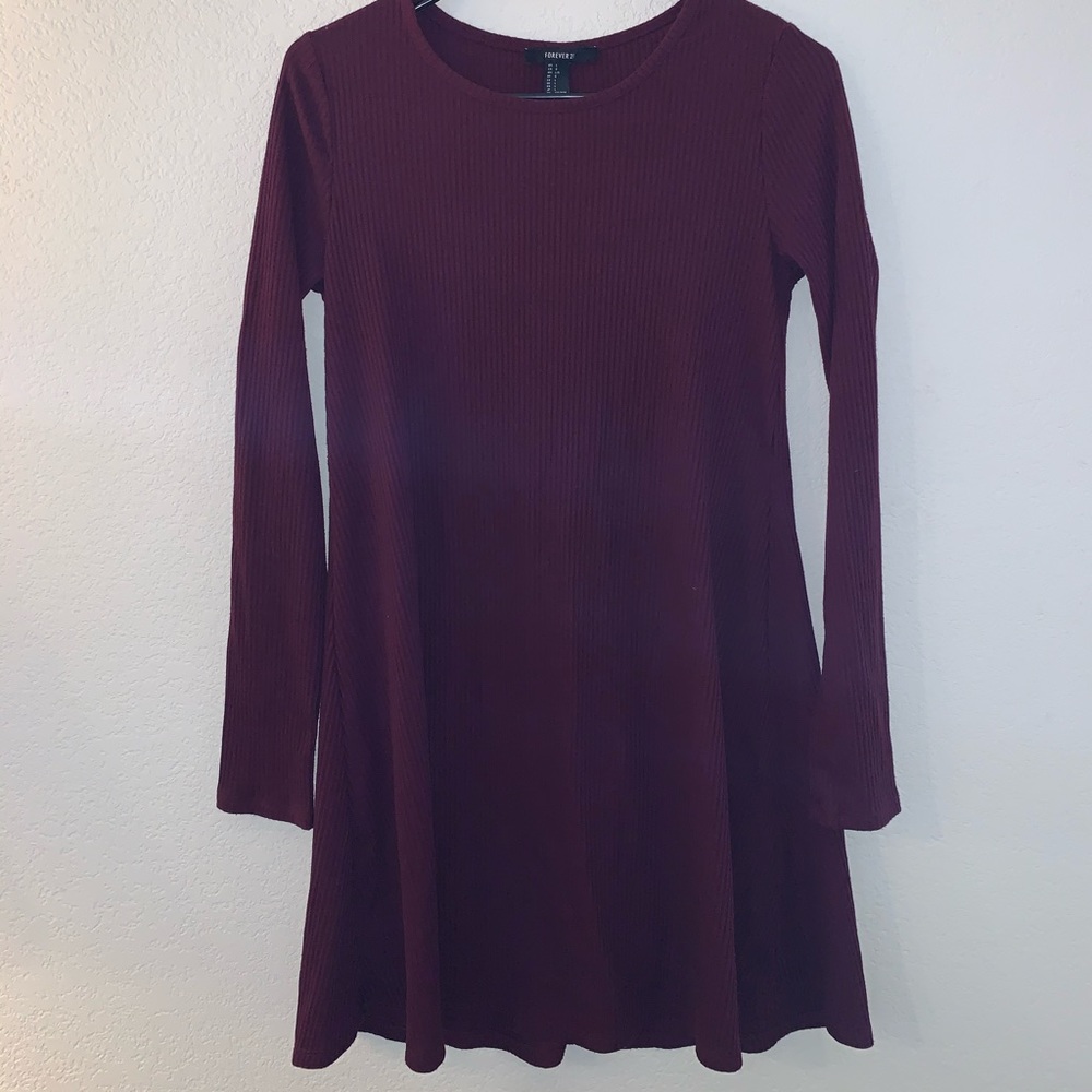 Maroon A line dress